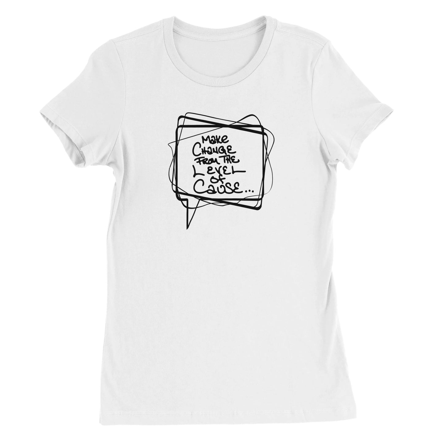 Make Change from the Level of Cause!! White T-shirt