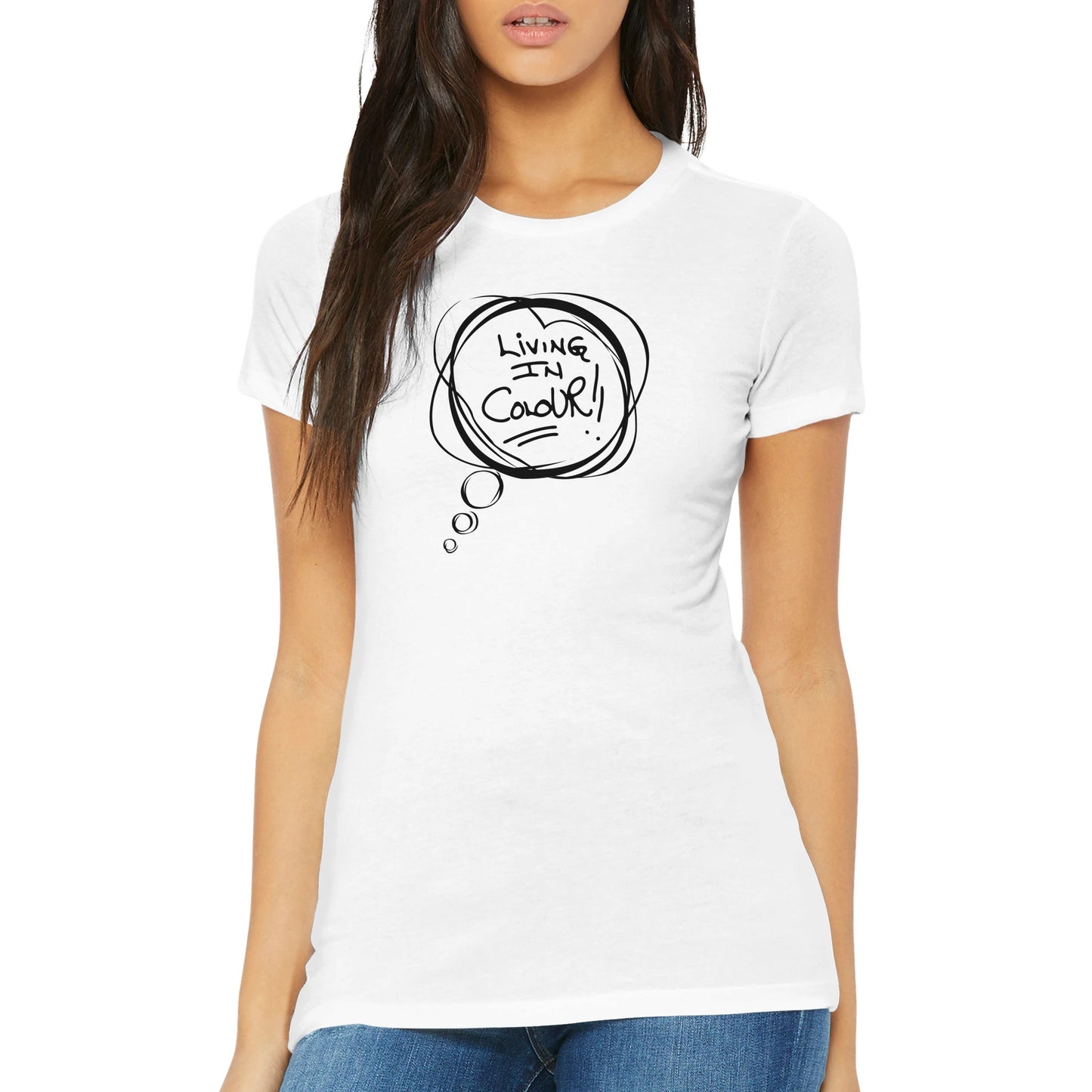 Living in Colour!! White T-shirt