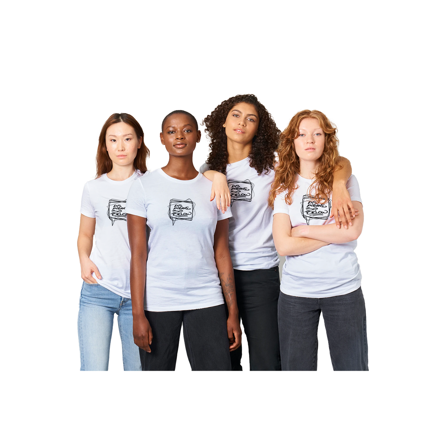 As Above So Below White T-shirt